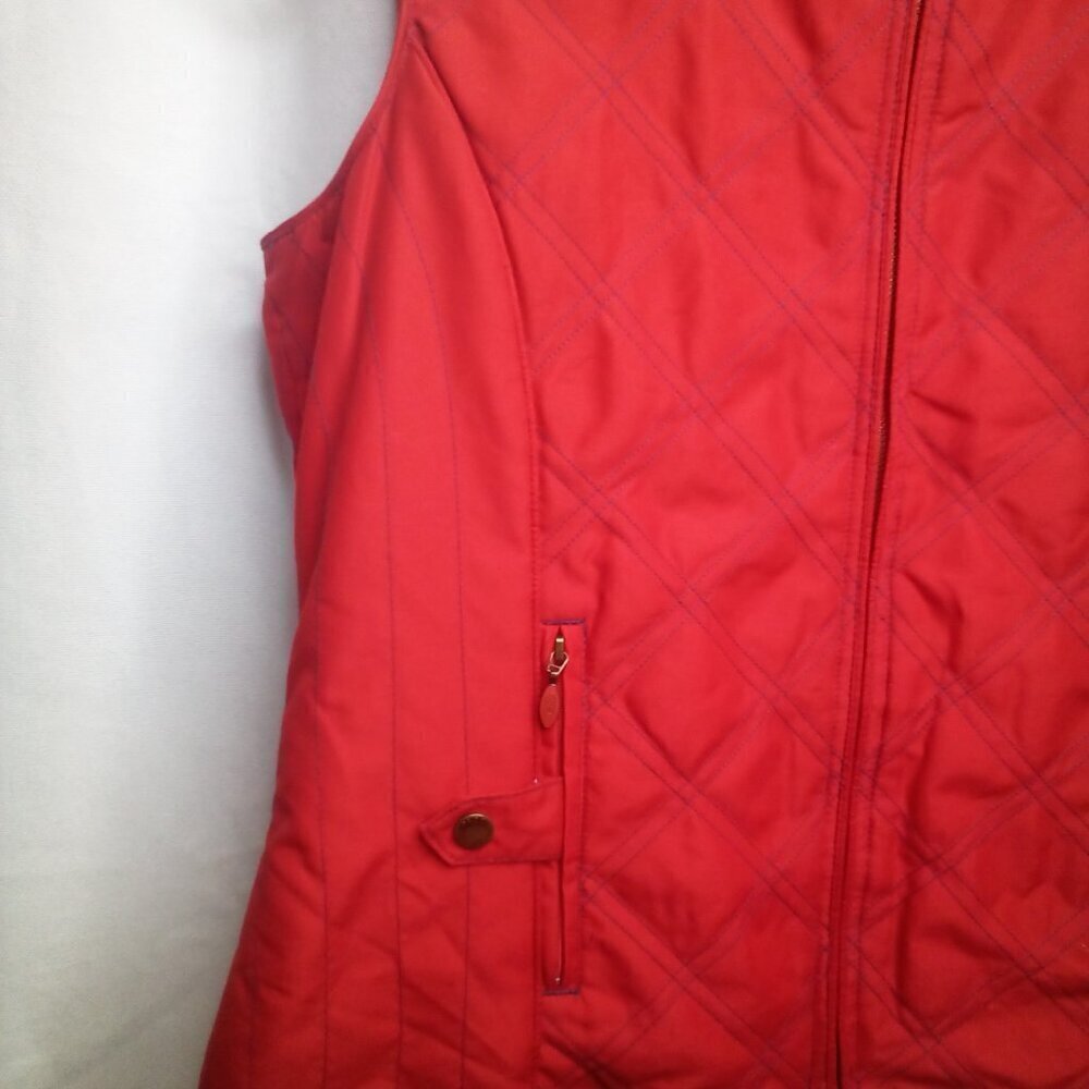 Paco Spirit Quilted Vest M Full Zip Pockets Red - Picture 12 of 15